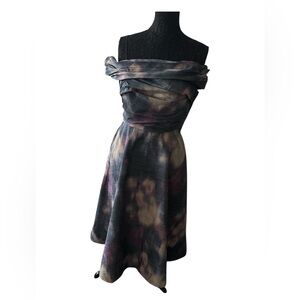 Engaro Elegant Multicolor Off-Shoulder Dress NWOT